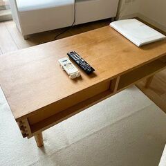 【急募！価格相談OK】中古品：ローボード／木製／ラグマットつき／...