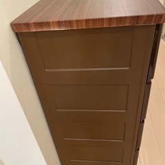 5段　収納チェスト　2つセットの画像