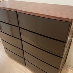 5段　収納チェスト　2つセットの画像