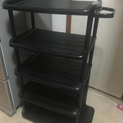 シューズラック5段 ダブル 傘立て付き 良品 
