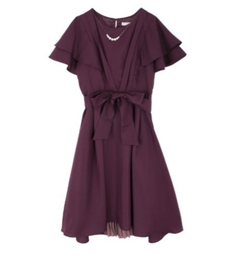 axes femme バックプリーツドレス