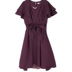 axes femme バックプリーツドレス