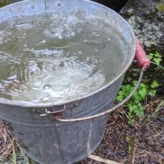 🚰水の貯まるブリキバケツ　　　鉄製の画像