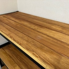 木製スチールラック/アンティーク/ヴィンテージ（4段）の画像