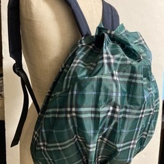簡単だたみエコバッグ　リュックカバー　傘袋　繋ぎ目二重　鎌倉スワ...