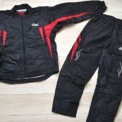 ASICS ジャージ上下(黒)・NISHI サウナスーツ(難あり)