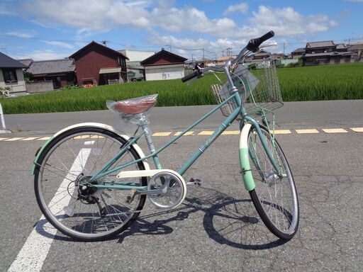 Classical 6速 前かご付き 軽快車 (141)