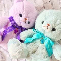 【新品タグ付き】28㎝テディベア2つセット　誕生日　クリスマスプ...