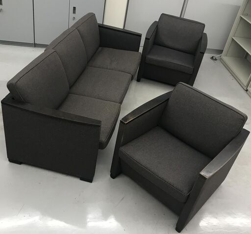 ITOKI ソファーセット 3人掛け×1脚　1人掛け×2脚