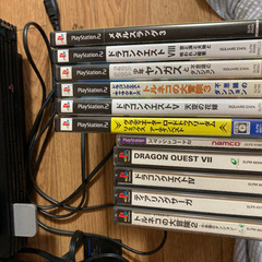 プレステ2本体とソフトの画像