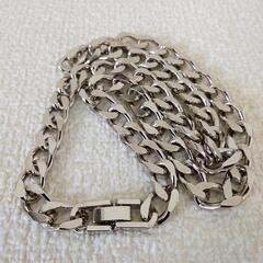 新品 ネックレス シルバー 45㎝ 7mm 太いの画像