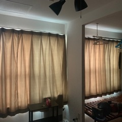 カーテン ベージュ レース　4枚セットの画像