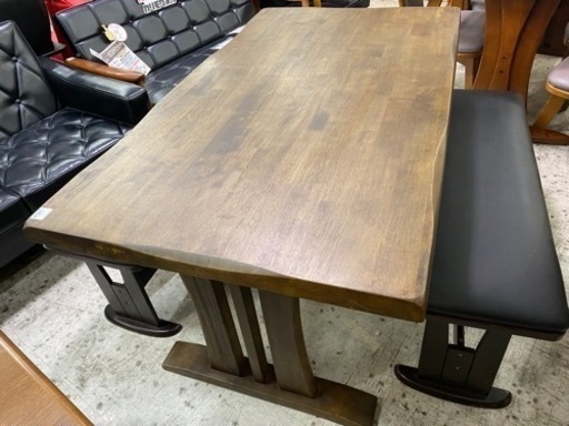 【愛品館 江戸川店】ベンチダイニングテーブル3点セット ID:152-008302-007