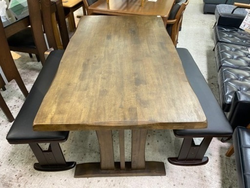 【愛品館 江戸川店】ベンチダイニングテーブル3点セット ID:152-008302-007