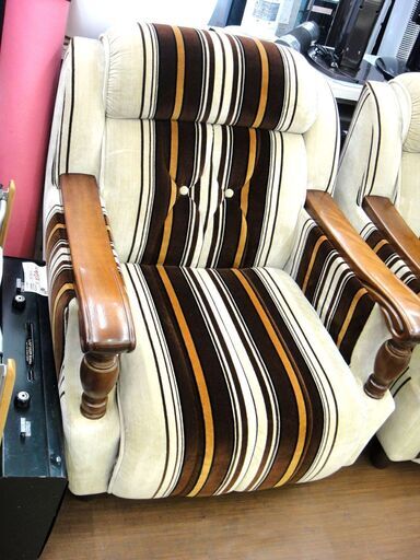 93 ASAHI 朝日木工 アサヒ レトロ ヴィンテージ チェア 一人掛け1P ソファ　１４３