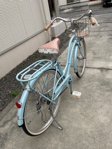 24インチ　自転車　水色　ギアーなし