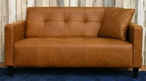 新品未使用2Pソファ テックレザー ファブリックレザー