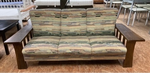 カリモク 3人掛けソファ 和モダン 中古