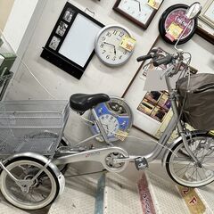 BRIDGESTONE ブリヂストン 自転車 三輪車 16インチ 変速あり WAGON BW13 シルバー【ユーズドユーズ名古屋天白店】 J2066の画像