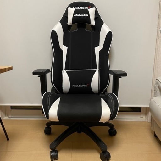 【お値段交渉可】AKRACING WOLFゲーミングチェア ホワイト×ブラック