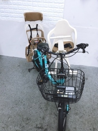 12.3ahバッテリー人気な3人乗り電動自転車　ヤマハパスバビー　シート付き　お買い得