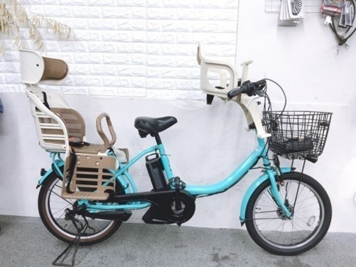 12.3ahバッテリー人気な3人乗り電動自転車　ヤマハパスバビー　シート付き　お買い得