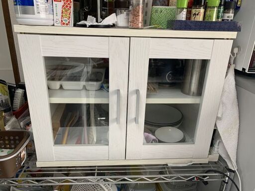 ニトリ　小型食器棚　４５６０