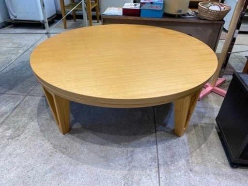 協立工芸 家具調こたつ 高級 コタツ ナチュラル 105㎝ 座卓 丸 テーブル