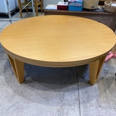 協立工芸 家具調こたつ 高級 コタツ ナチュラル 105㎝ 座卓 丸 テーブル