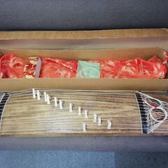 文化箏 13弦 約90cm 楽器 琴 お琴 和楽器 弦楽器 伝統楽 中古の画像