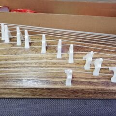 文化箏 13弦 約90cm 楽器 琴 お琴 和楽器 弦楽器 伝統楽 中古の画像