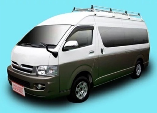 ハイエース　ルーフキャリア　ステンレス製でオシャレ