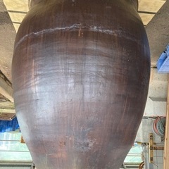 大型の壺、甕（カメ）水甕　花器　保存容器　レトロアンティーク　昭和レトロ　の画像