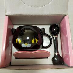 猫のマグカップとスプーン、コースターのセット♪　値下げしました!