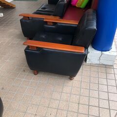 一人掛けソファー　ブラック　②　　当店管理番号「76480」の画像