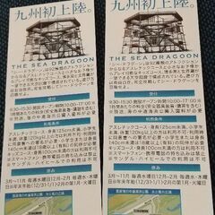 シー・ドラグーン☆ペアチケット☆使用期限9月30日まで‼️の画像