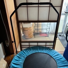 購入価格¥6000円位　YOUTEN トランポリン　直径110cm  手すり付きの画像