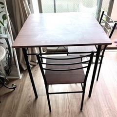 0円でお譲りします☆ ダイニングセット　※受渡し予定の方決まりました。の画像