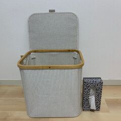 ニトリ バンブー ランドリーバスケットの画像
