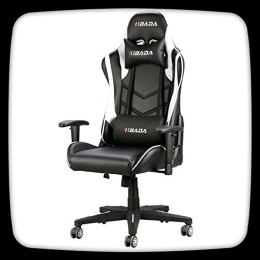 【美品/早い者勝ち！】ゲーミングチェア リクライニング ハイバックヘッドレストひじ掛け付　PUレザー オフィスチェア 腰痛対策 デスクチェア⑤