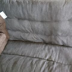 倶知安町 小さな2人用ソファ。 黒の画像