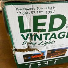 【月末限定セール中！】DC/ソーラー LEDストリングライト 17.6m 24ソケットの画像