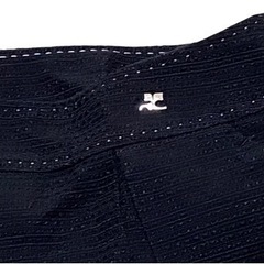  Courrèges（クレージュ）　ビーズ花刺繍　スカートの画像