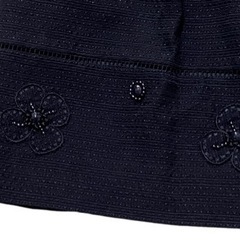  Courrèges（クレージュ）　ビーズ花刺繍　スカートの画像