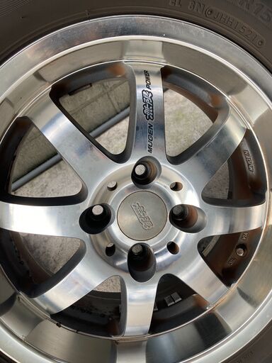 MUGEN　NR　無限アルミホイール　15インチ　4H　PCD100　タイヤ付　195/55R15