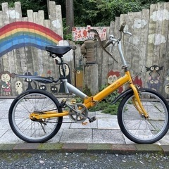 【2732】折り畳み　20インチ　前後タイヤ新品　7,200円（防犯・税込）