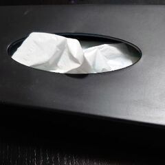 ティッシュケース(黒)&ペン立て