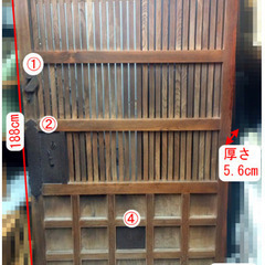 アンティーク建具 蔵戸(格子戸、引き戸、玄関戸) 高く買取るゾウ八幡西店