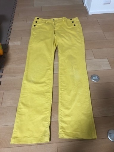 lanvin en blue パンツ　黄色　イエロー　コットン　ランバン
