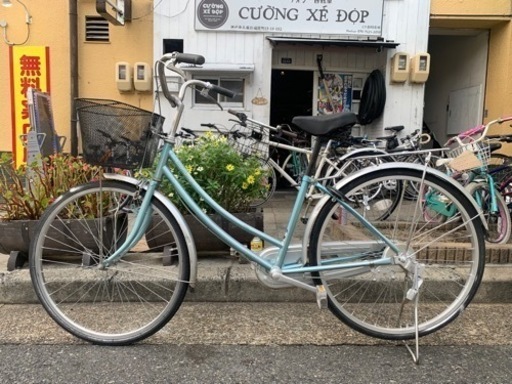 ママチャリ 26インチ セール中 カギ 付き 青 ママチャリ 26インチ 6